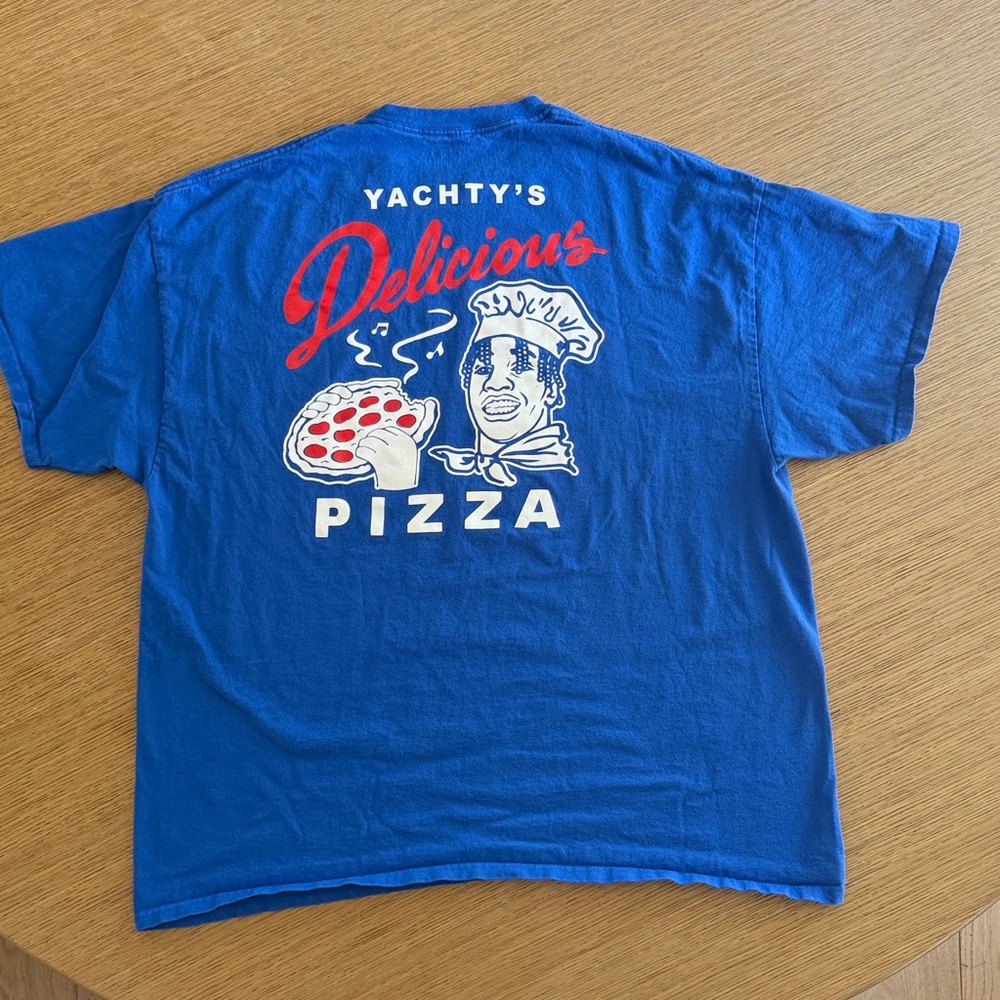 Lil Yachty “Yachty’s Delicious Pizza” Graphic Tee – Blue – Size 2XL